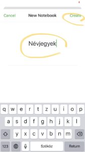 Új Evernote Jegyzetfüzet